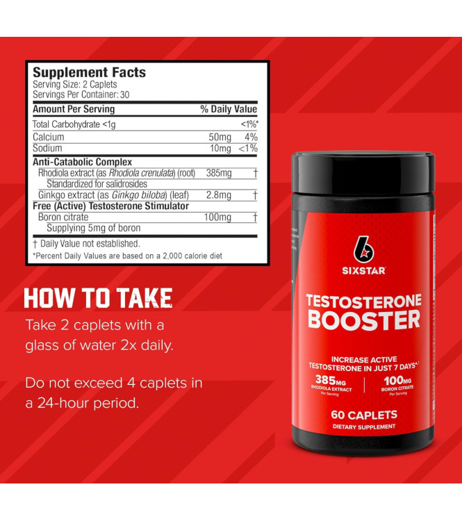 Six Star Nutrition Testosterone Booster для мужчин.