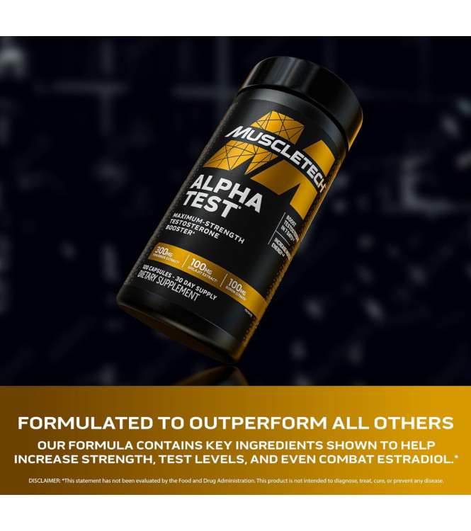 MuscleTech Testosterone Booster для мужчин, 120 шт.