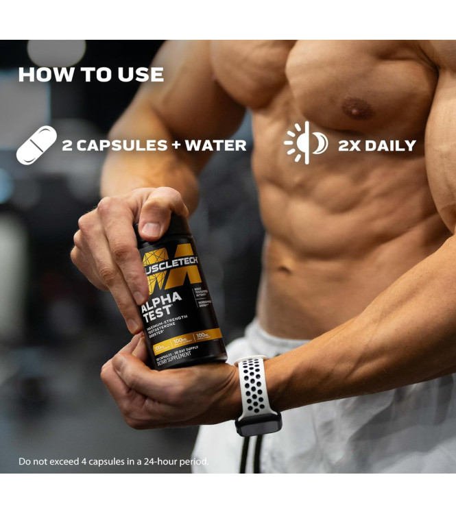 MuscleTech Testosterone Booster для мужчин, 120 шт.