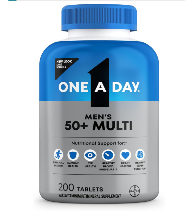 One A Day Men’s витаминно-минеральный комплекс для мужчин 50+, 200 шт.