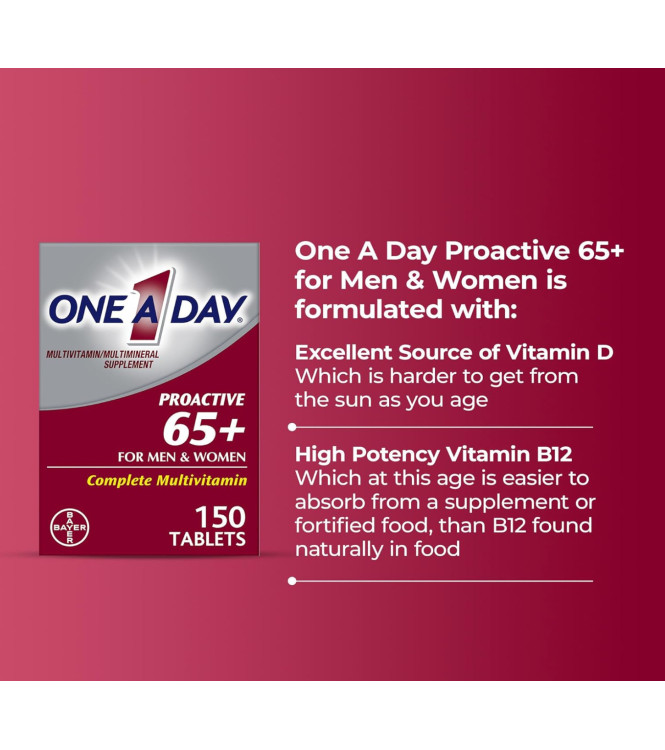 One A Day Proactive  мультивитаминный комплекс для мужчин и женщин 65+, 150 шт.