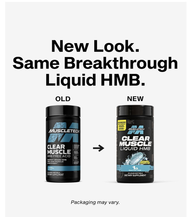 Muscletech HMB добавка для сухой мышечной массы 1000mg, Clear Muscle 42 шт.